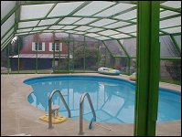 coloured pool enclosure