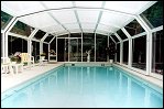 Beamless pool enclosures