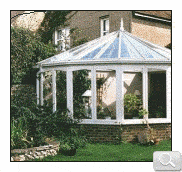 External view of bespoke white painted Hardwood Conservatory