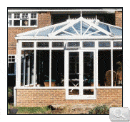 Aluminium bespoke design with glass roof and dentil moulding