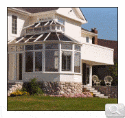 PVCu conservatory with lantern style roof