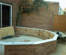 conservatory dwarf walls with mortar joints